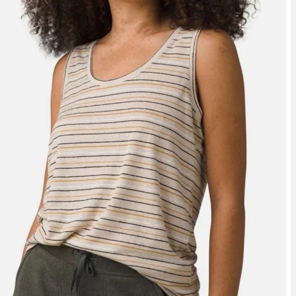 Prana Tops - *SOLD* prAna Cozy Up Stone Stripe Tank